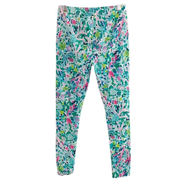 Lilly Pulitzer Girls Mini Sammy Pajama Set Multi Dive Bar Girls 12 Ocean Floral - Picture 5 of 15